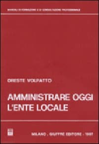 Amministrare oggi l'ente locale