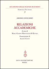 Amedeo Avogadro. Relazioni accademiche
