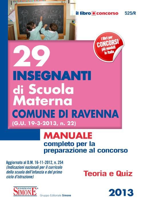29 insegnanti di scuola materna. Comune di Ravenna