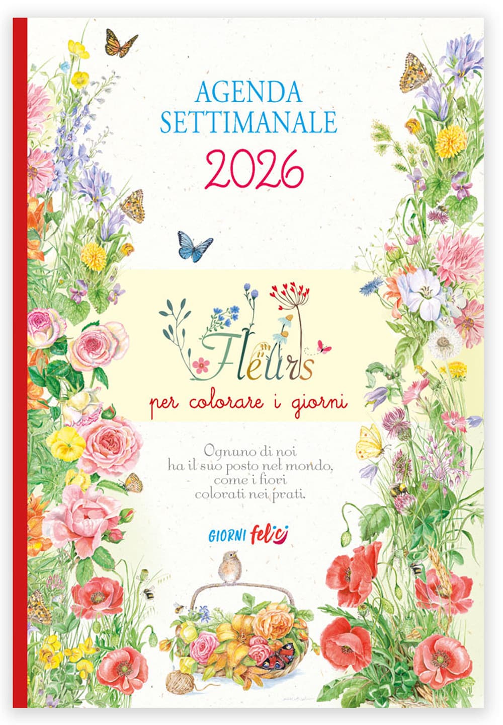 Agenda settimanale 2026. Fleur per colorare i giorni