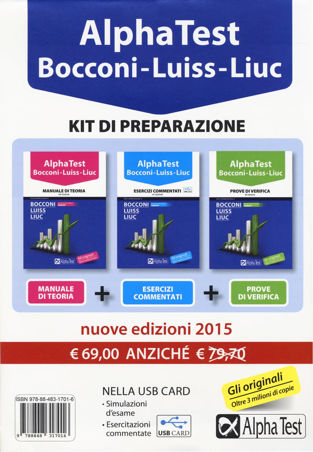 Alpha Test. Bocconi, Luiss, Liuc. Kit di preparazione. Con USB card