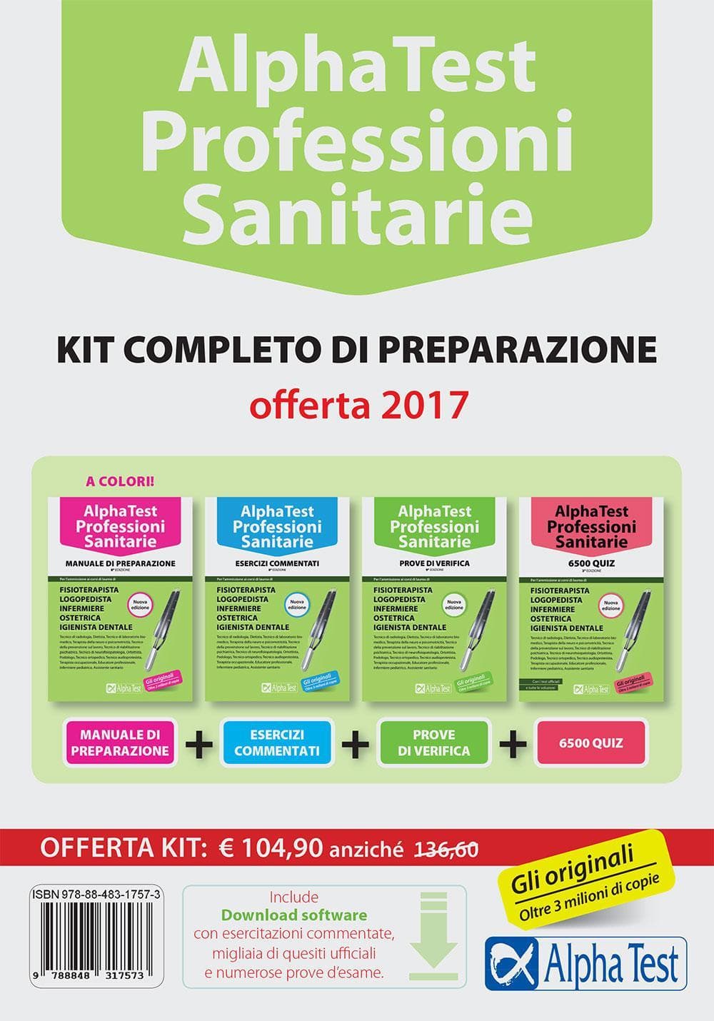 Alpha Test. Professioni sanitarie. Kit completo di preparazione