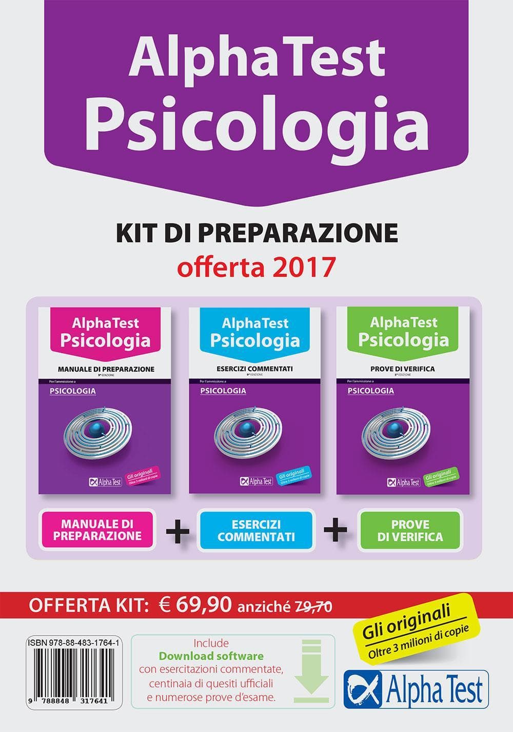 Alpha Test. Psicologia. Kit di preparazione: manuale di preparazione-Esercizi commentati-Prove di verifica