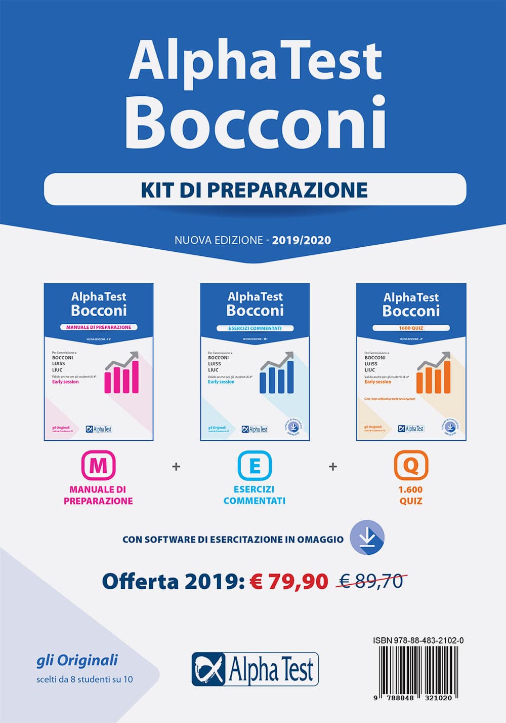 Alpha Test. Bocconi. Kit di preparazione: Manuale di preparazione-Esercizi commentati-1600 quiz
