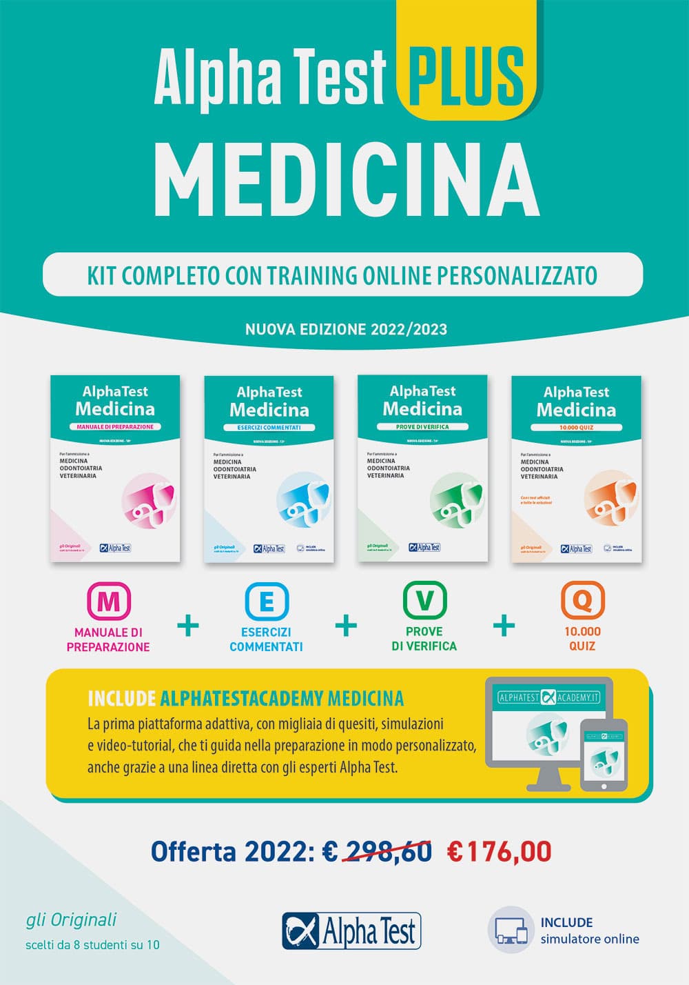 Alpha Test plus. Medicina. Kit completo di preparazione con training online personalizzato