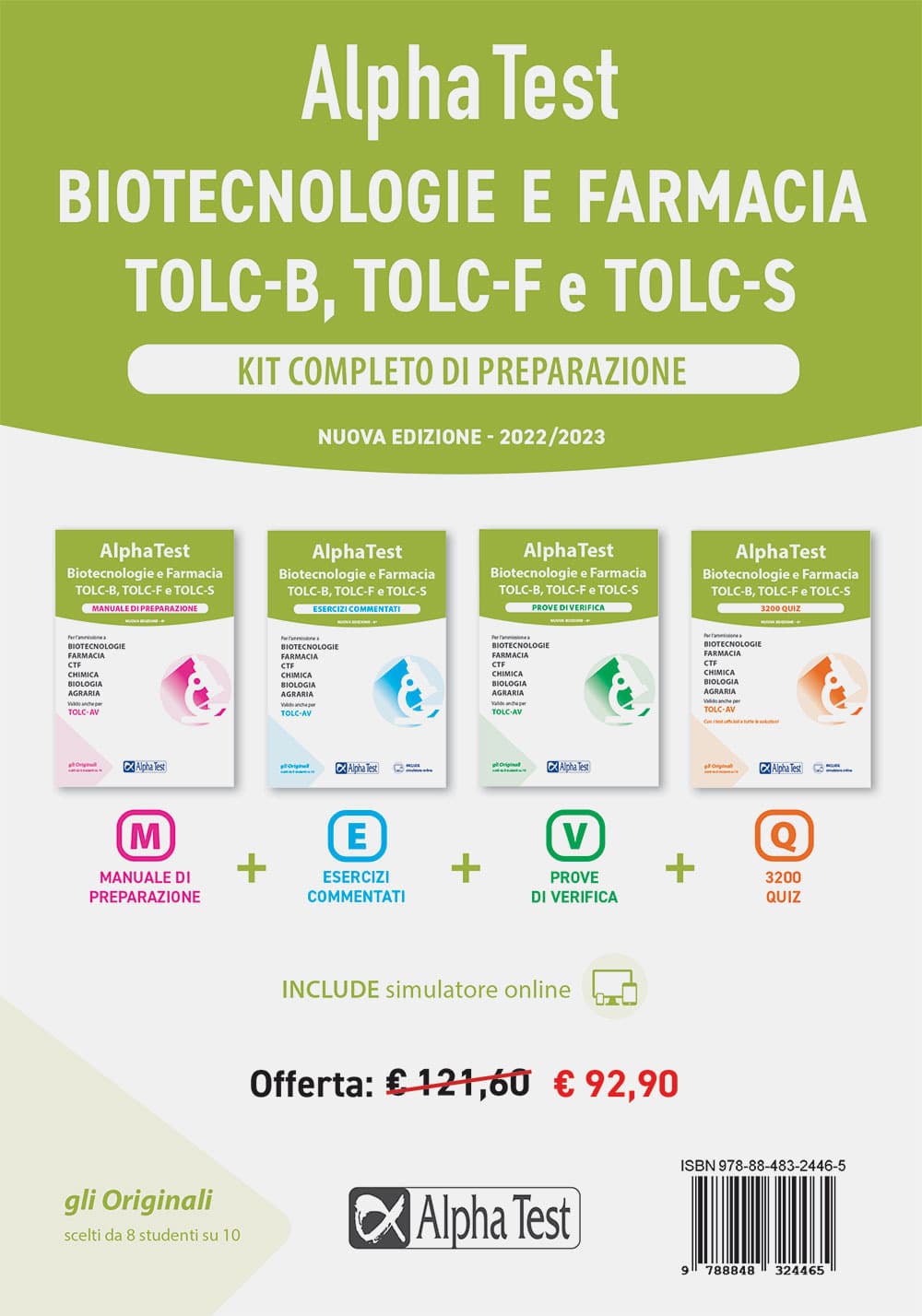 Alpha Test. Biotecnologie e farmacia. Kit completo di preparazione: Manuale di preparazione-Esercizi commentati-Prove di verifica-3200 quiz