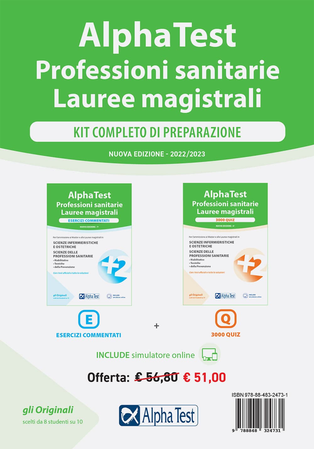 Alpha Test. Professioni sanitarie. Lauree magistrali. Kit: Esercizi commentati-3000 quiz