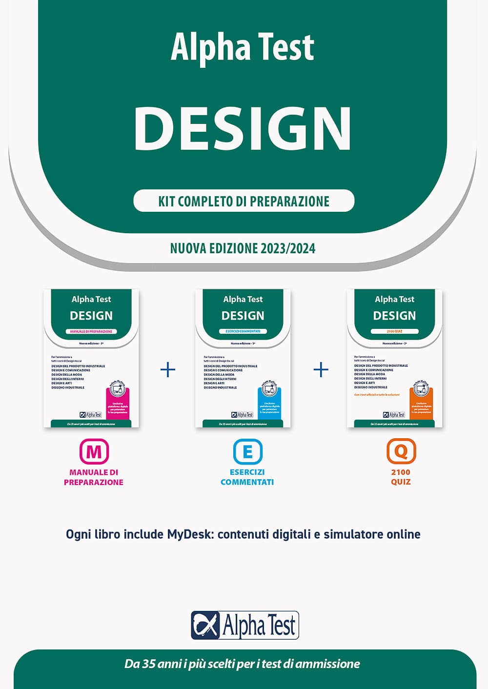 Alpha Test. Design. Kit completo di preparazione