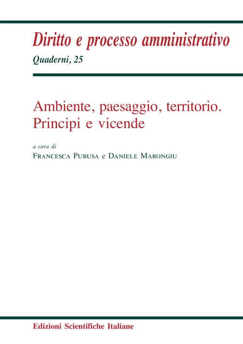 Ambiente, paesaggio, territorio. Principi e vicende