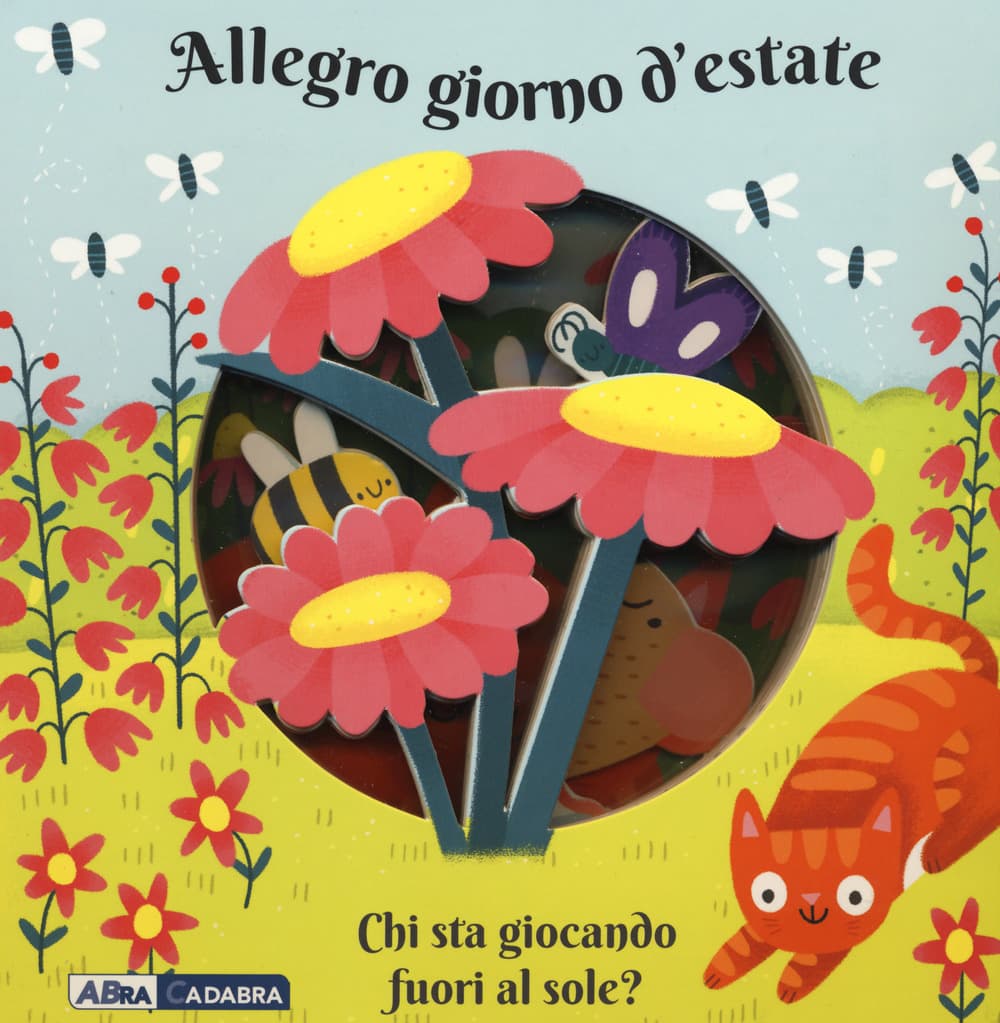 Allegro giorno d'estate. Chi sta giocando fuori al sole?