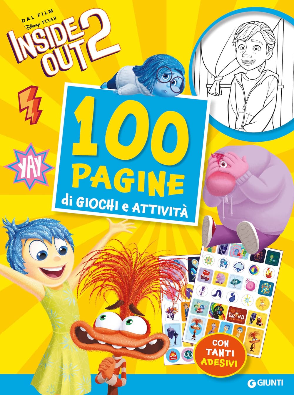 100 pagine di giochi e attività. Inside Out 2. Con adesivi