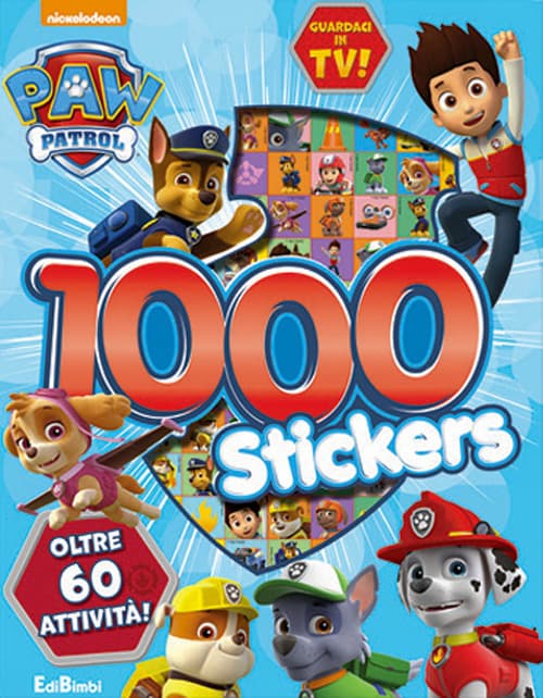 1000 stickers. Paw Patrol. Con adesivi
