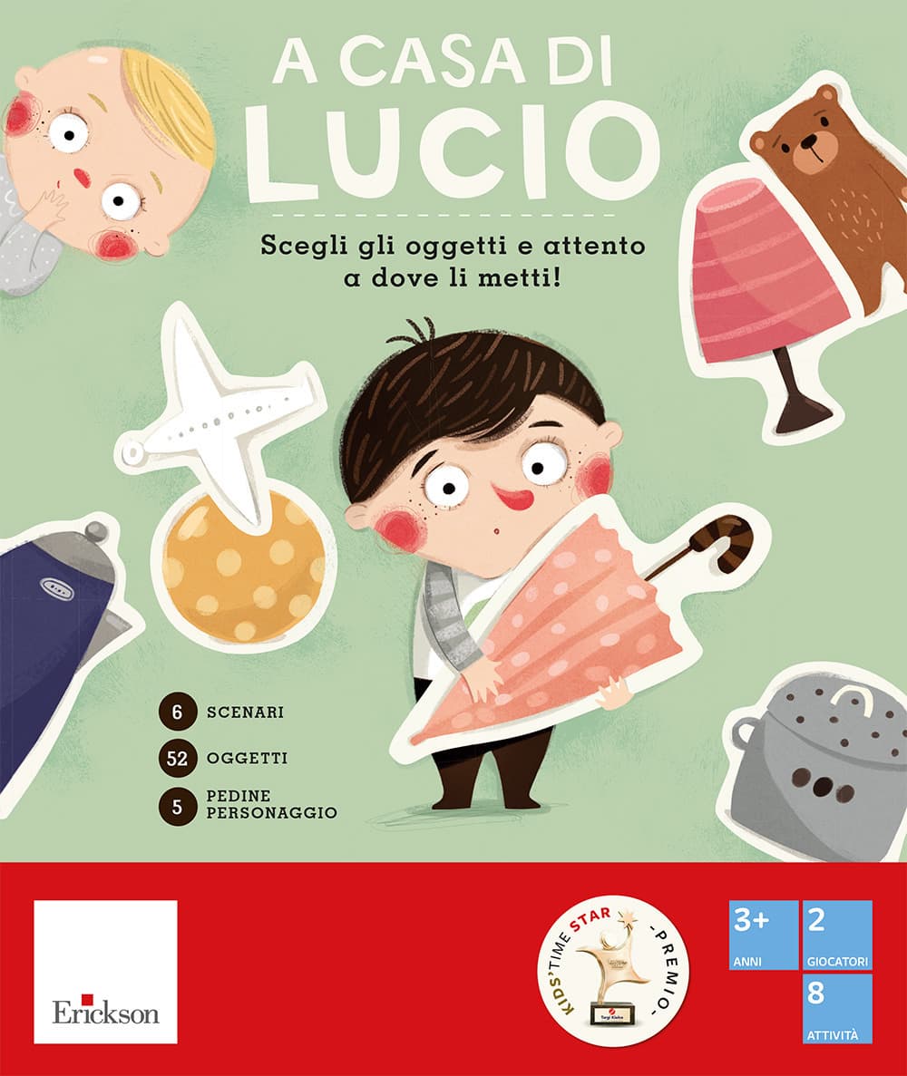 A casa di Lucio. Scegli gli oggetti e attento a dove li metti!