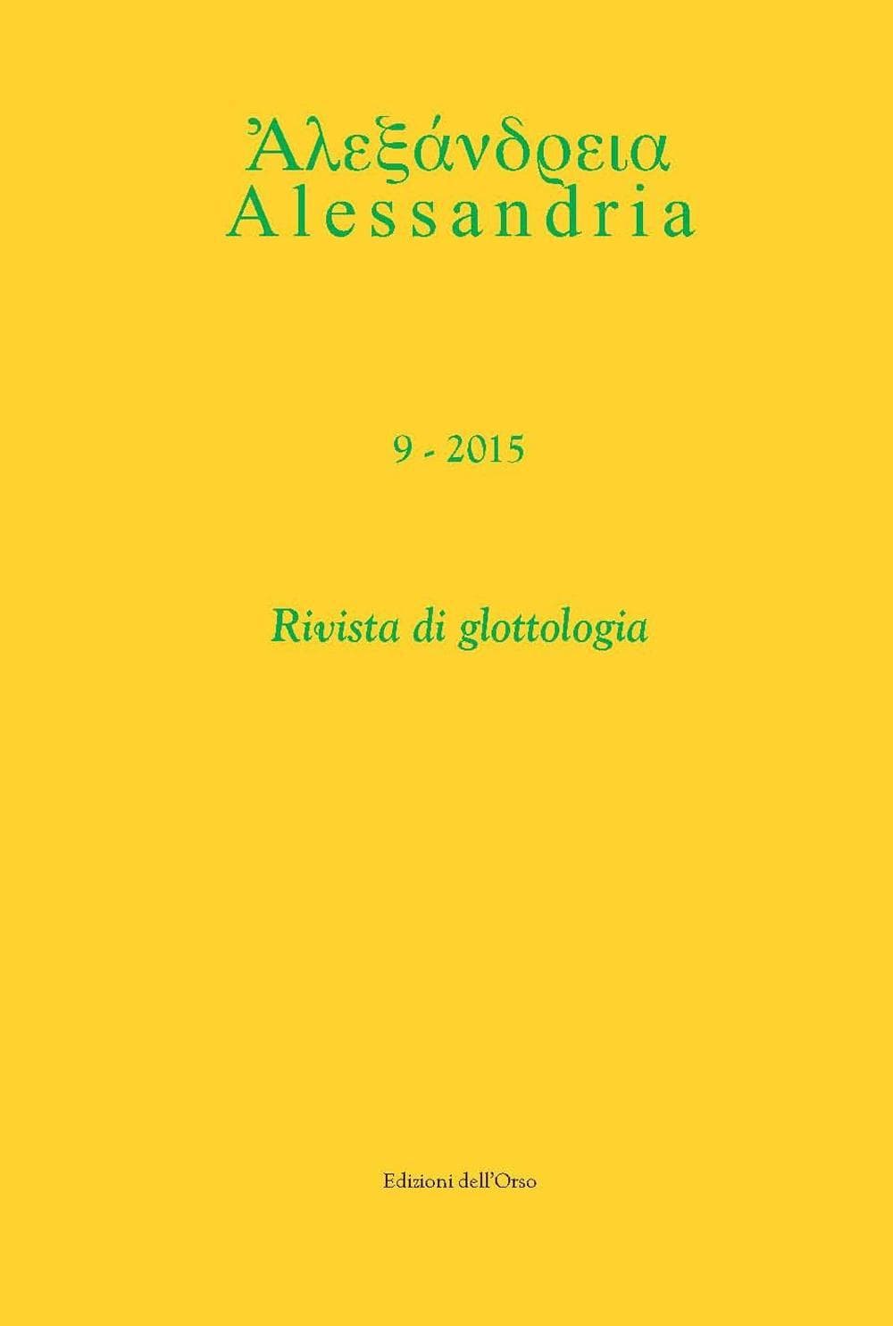 Alessandria. Rivista di glottologia