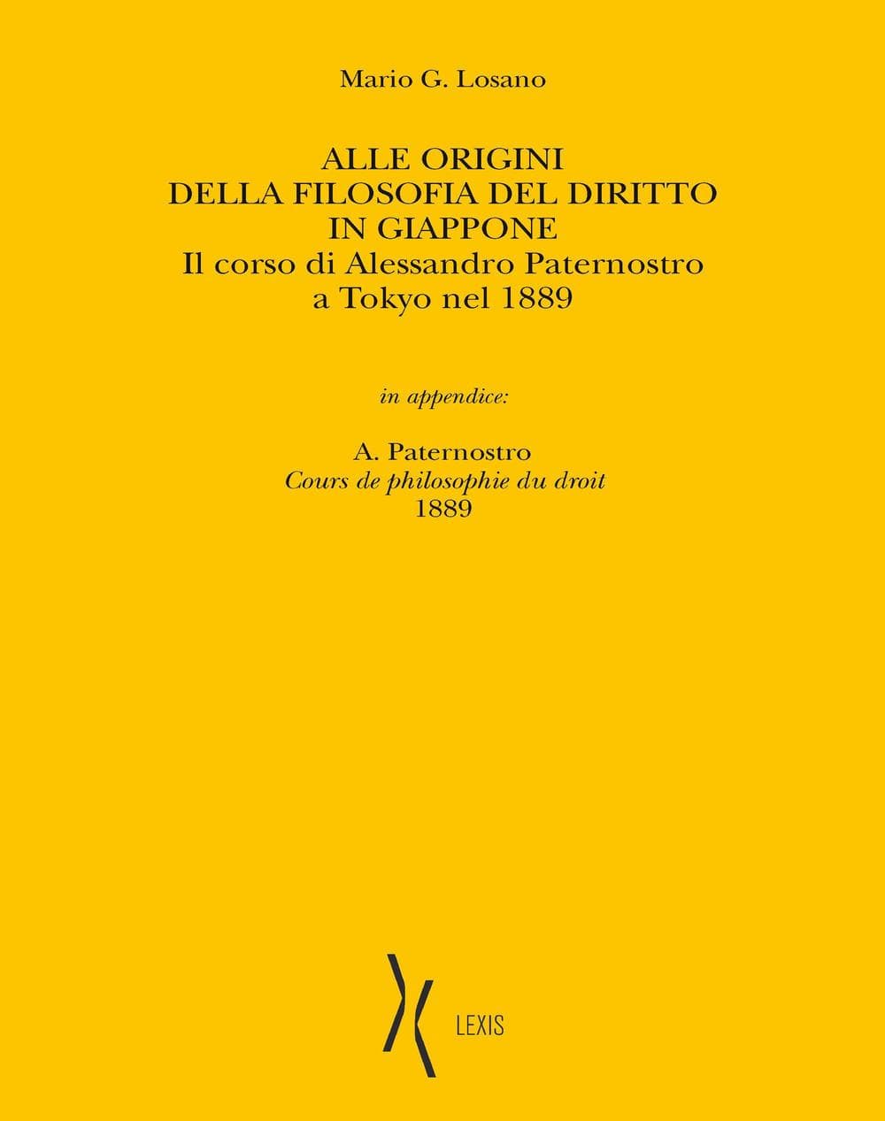 Alle origini della filosofia del diritto in Giappone. Il corso di Alessandro Paternostro a Tokyo nel 1889