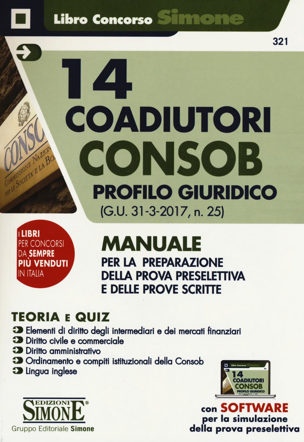 14 coadiutori Consob. Profilo giuridico. Teoria e quiz