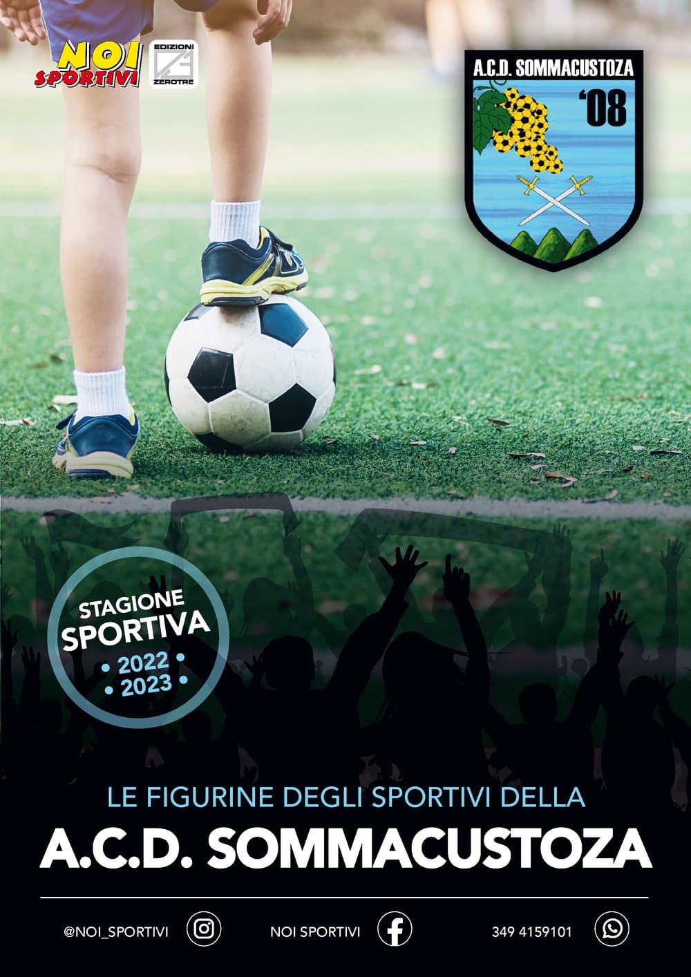 A.C.D. Sommacustoza. Album con figurine stampate direttamente sulle pagine