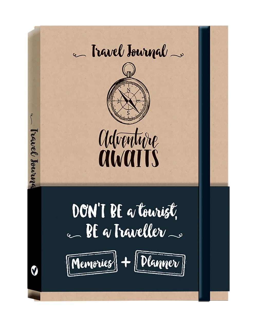 Adventure awaits. Travel journal. Notebook