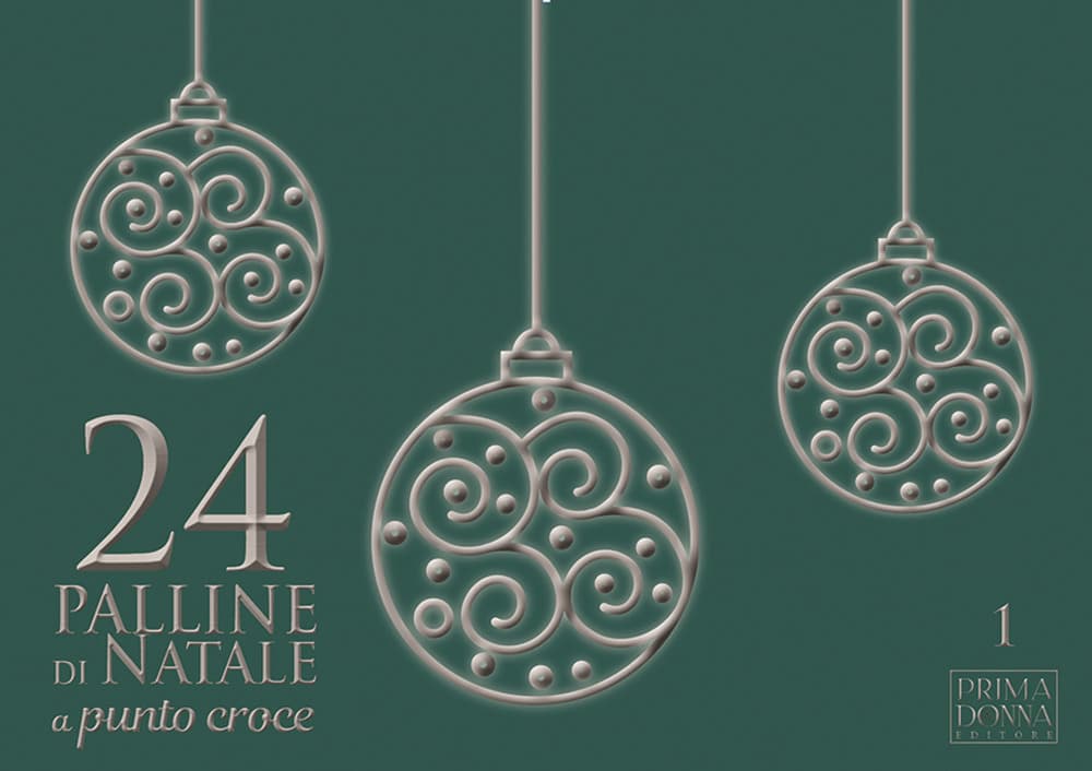 24 palline di Natale a punto croce