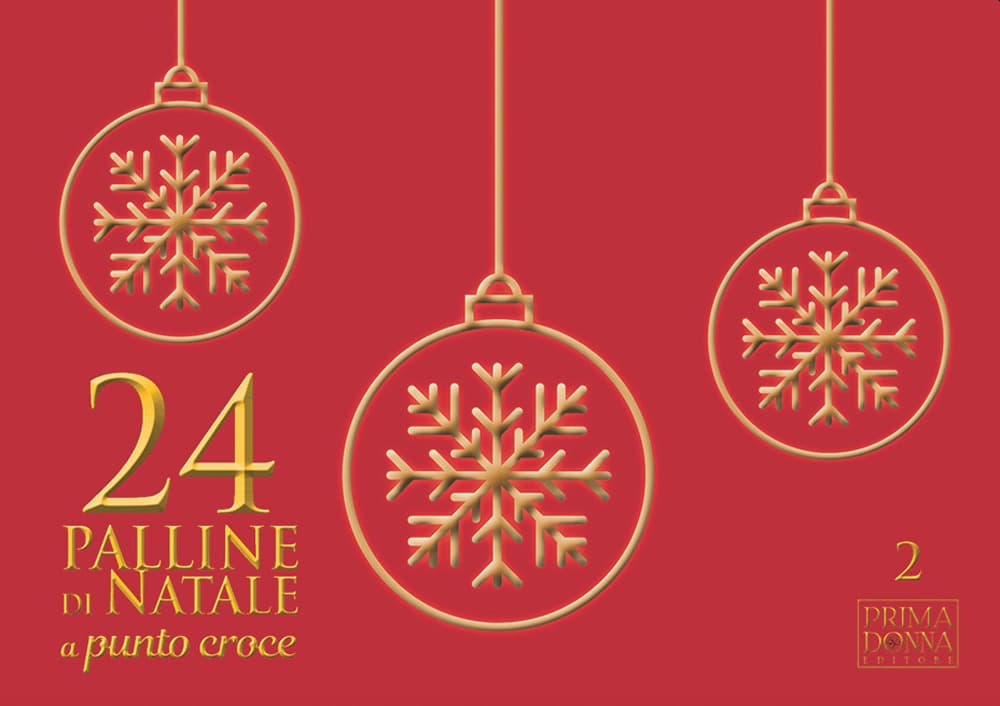24 palline di Natale a punto croce