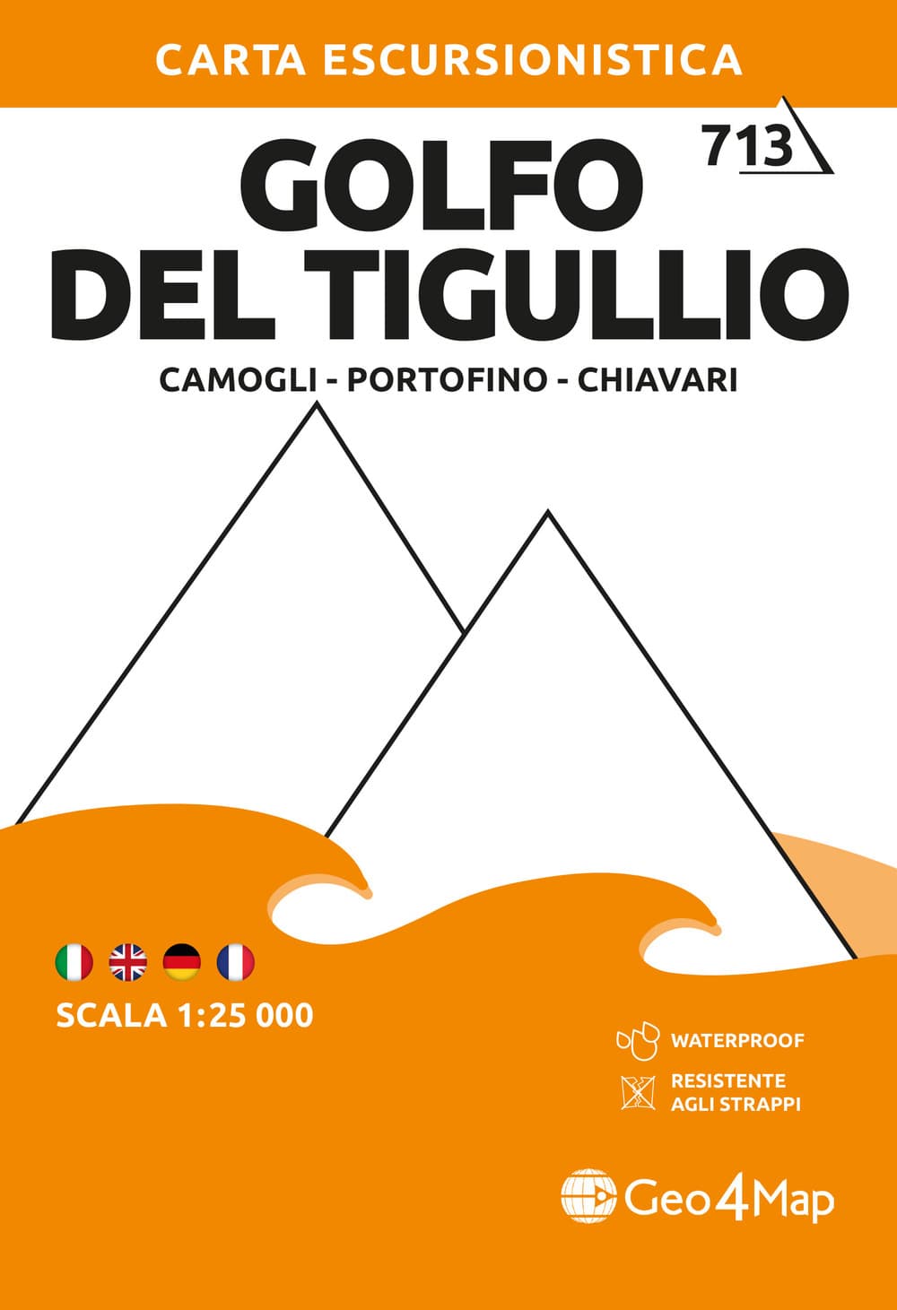 713 Golfo del Tigullio Camogli, Portofino, Chiavari. Carta escursionistica 1:25.000