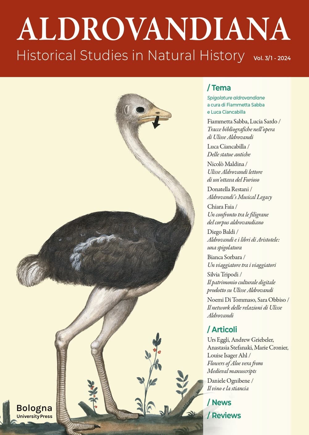 Aldrovandiana. Historical Studies in Natural History. Ediz. italiana e inglese