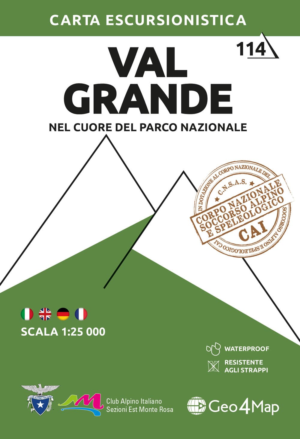 114 Val Grande. Nel cuore del Parco Nazionale. Carta escursionistica 1:25.000