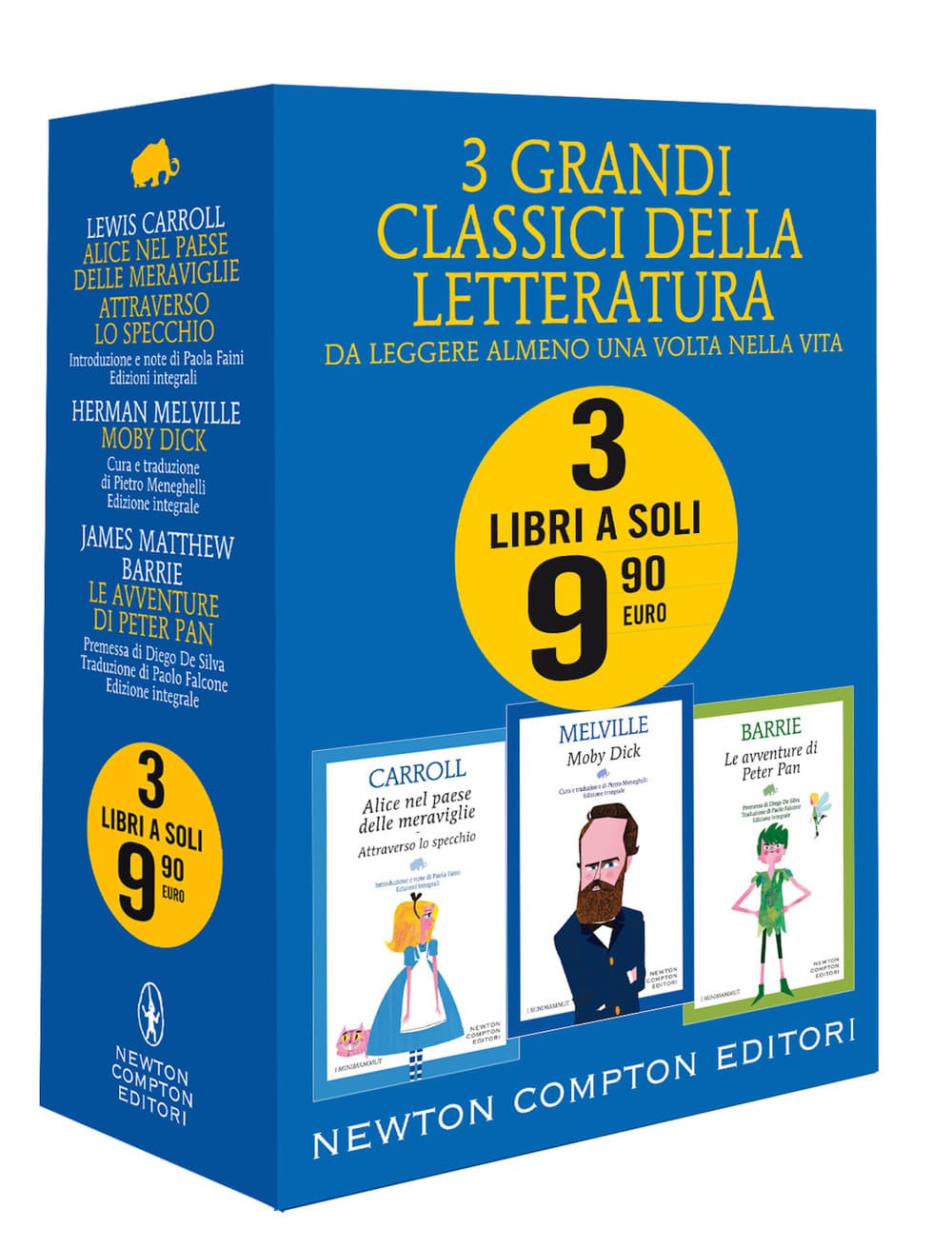 3 grandi classici: Alice nel paese delle meraviglie. Attraverso lo specchio-Moby Dick-Le avventure di Peter Pan