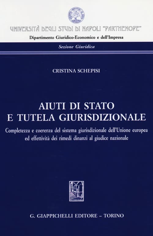 Aiuti di Stato e tutela giurisdizionale. Completezza e coerenza del sistema giurisdizionale dell'Unione europea ed effettività dei rimedi dinanzi al giudice nazional