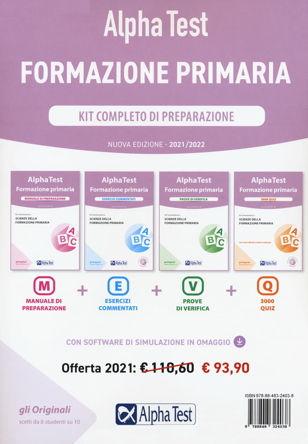 Alpha Test. Formazione primaria. Kit completo di preparazione