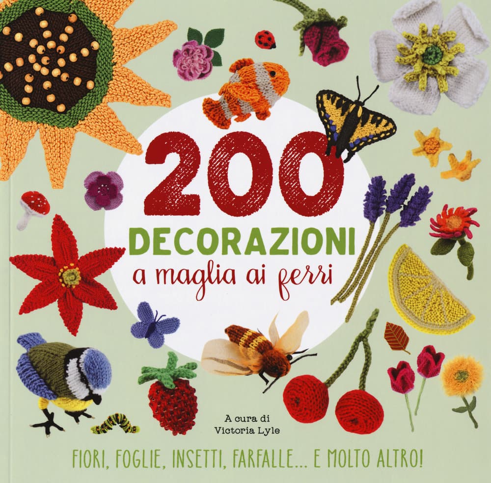 200 decorazioni a maglia ai ferri